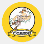 WORLDS GREATEST VINE SWINGER MEN CARTOON STICKERS
