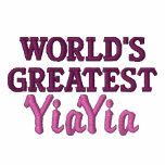 World's Greatest YiaYia embroidered shirts
