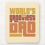 World's Grooviest Dad Retro Funny Mousepads