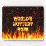World's hottest Boss fire and flames red marble