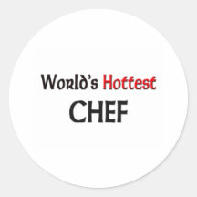 Worlds Hottest Chef Round Sticker