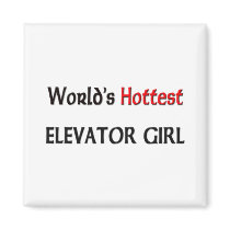 Worlds Hottest Elevator Girl magnets