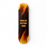 World's Hottest Irish fire and flames red marble skateboards