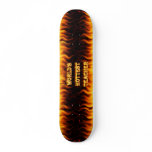 World's hottest Teacher fire and flames red marble skateboards