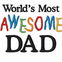 World's Most Awesome Dad Embroidered Polo Shirt