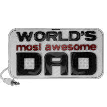 Worlds Most Awesome Dad Mp3 Speakers
