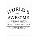 World's Most Awesome Great Grandmother Post Card