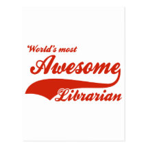 World's Most Awesome librarian Post Cards