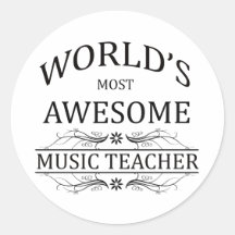 World's Most Awesome Music Teacher Sticker