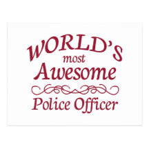World's Most Awesome Police Officer Post Card