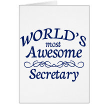 World's Most Awesome Secretary Cards