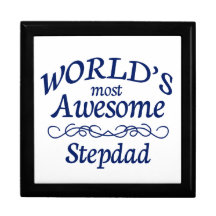 World's Most Awesome Stepdad Keepsake Boxes