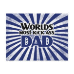 Worlds Most Kick Ass Dad Funny Fathers Day postcards