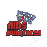 Worldwide AIDS Awareness Round Sticker