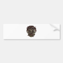 worm head zombie bumper stickers