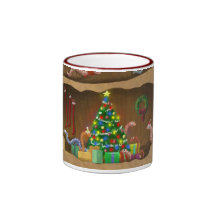 Wormy Christmas mug