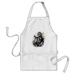 Worn and Spattered Santa Illustration aprons