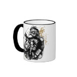 Worn and Spattered Santa Illustration mugs