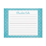 Worn Blue Polka Dot Recipe Card Post Card