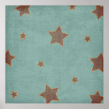 Worn Blue Stars Backdrop Print