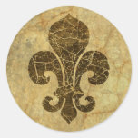 Worn Fleur De Lis Sticker
