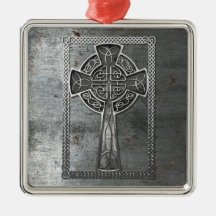 Worn Metal Cross Ornaments