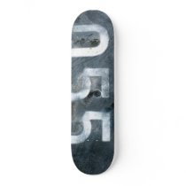 worn metal deck skateboard decks