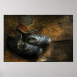 Worn out shoes - poster land posters