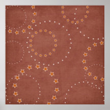 Worn Red Circle Stars Backdrop Canvas Print