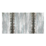 Worn Riveted Metal Grunge Textured photo cards