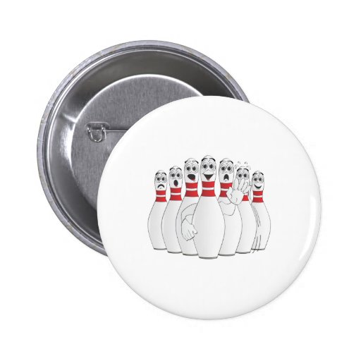 Worried Bowling Pins Cartoon