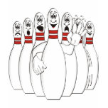 Worried Bowling pins t-shirts