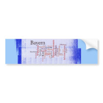 Wortwolke word cloud Bayern Bavaria Autosticker