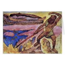 Wotan And Brünnhilde By Moser Koloman (Best Qualit Greeting Cards