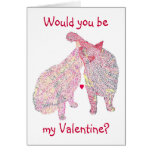 Would you be my Valentine, Kissing Cats cards