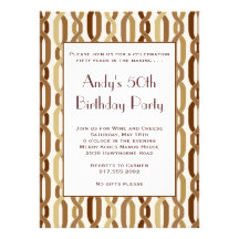 Woven Gold Moroccan Invitation