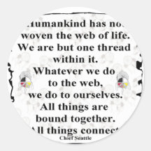 Woven web round sticker