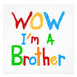 WOW I'm a Brother T-shirts and GIfts Personalized Invite