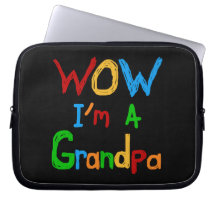 WOW I'm a Grandpa T-shirts and Gifts Laptop Sleeve
