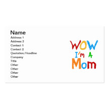 WOW I'm a Mum T-shirts and GIfts Business Cards