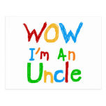 WOW I'm an Uncle T-shirts and GIfts Postcard