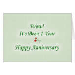 Wow! It's Been 1 Year Happy Anniversary Greeting Cards