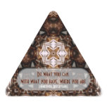 WOW Quotes: Do What You Can.. Triangle Sticker