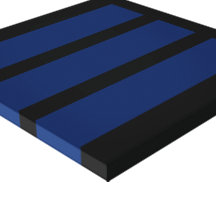 Wrapped Canvas Print, 3 Dark Blue Rectangles