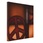 Wrapped Canvas Print, Abstract Rust Coloured Peace