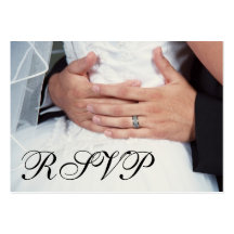Wrapped in Love Bride & Groom RSVP Card Business Card Templates