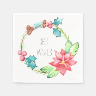 wreath | custom wishes disposable napkins