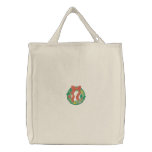 Wreath embroidered bags