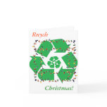 Wreath Recycle Christmas  Note Card
