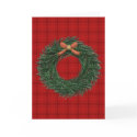 Wreath Snow Frosted Christmas Card